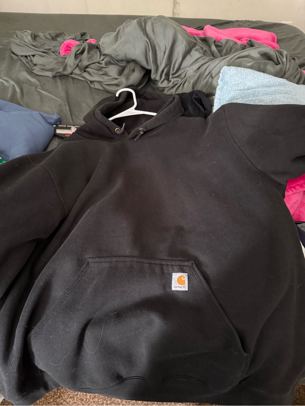 Carhartt Black Men's Crewneck Hooded Sweatshirt